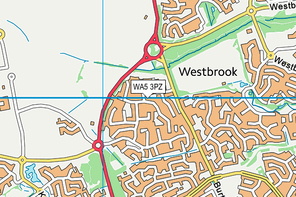 WA5 3PZ map - OS VectorMap District (Ordnance Survey) WA5 3PZ map - OS VectorMap District (Ordnance Survey)