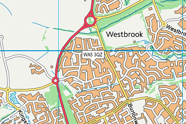 WA5 3QZ map - OS VectorMap District (Ordnance Survey) WA5 3QZ map - OS VectorMap District (Ordnance Survey)