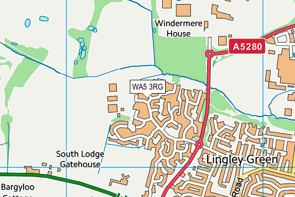 WA5 3RG map - OS VectorMap District (Ordnance Survey) WA5 3RG map - OS VectorMap District (Ordnance Survey)