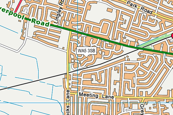 WA5 3SB map - OS VectorMap District (Ordnance Survey) WA5 3SB map - OS VectorMap District (Ordnance Survey)