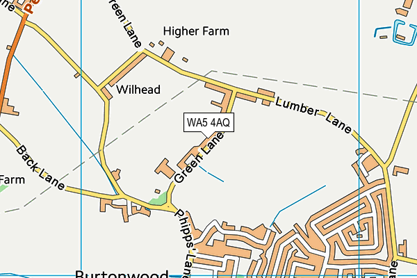 WA5 4AQ map - OS VectorMap District (Ordnance Survey)