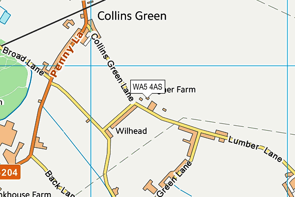 WA5 4AS map - OS VectorMap District (Ordnance Survey) WA5 4AS map - OS VectorMap District (Ordnance Survey)