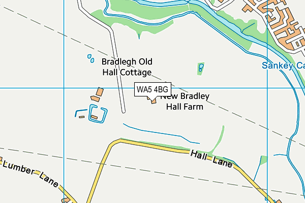 WA5 4BG map - OS VectorMap District (Ordnance Survey)