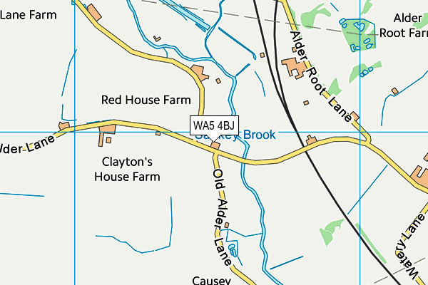 WA5 4BJ map - OS VectorMap District (Ordnance Survey) WA5 4BJ map - OS VectorMap District (Ordnance Survey)