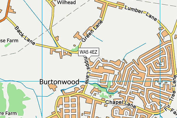 WA5 4EZ map - OS VectorMap District (Ordnance Survey) WA5 4EZ map - OS VectorMap District (Ordnance Survey)