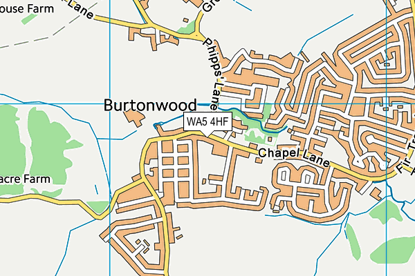 WA5 4HF map - OS VectorMap District (Ordnance Survey) WA5 4HF map - OS VectorMap District (Ordnance Survey)