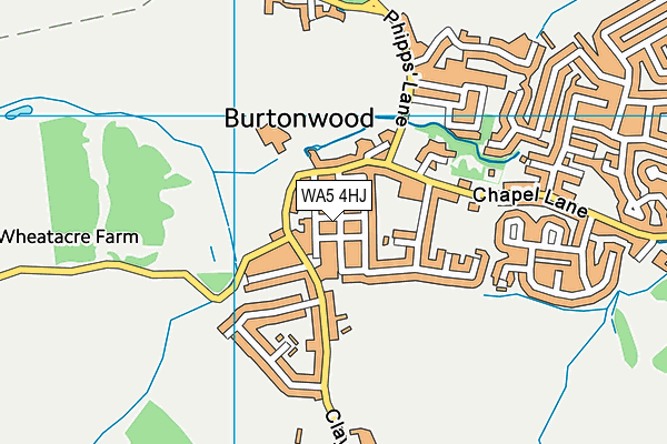 WA5 4HJ map - OS VectorMap District (Ordnance Survey) WA5 4HJ map - OS VectorMap District (Ordnance Survey)