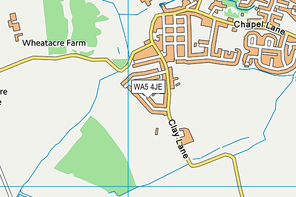 WA5 4JE map - OS VectorMap District (Ordnance Survey) WA5 4JE map - OS VectorMap District (Ordnance Survey)