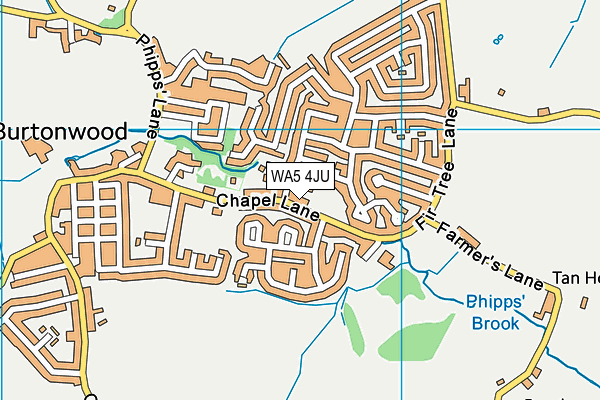 WA5 4JU map - OS VectorMap District (Ordnance Survey) WA5 4JU map - OS VectorMap District (Ordnance Survey)