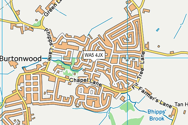 WA5 4JX map - OS VectorMap District (Ordnance Survey) WA5 4JX map - OS VectorMap District (Ordnance Survey)