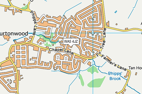 WA5 4JZ map - OS VectorMap District (Ordnance Survey) WA5 4JZ map - OS VectorMap District (Ordnance Survey)