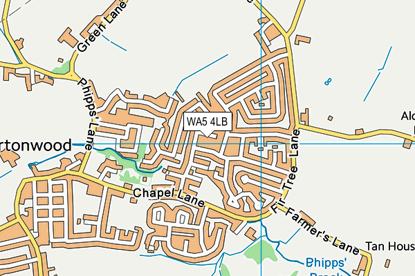 WA5 4LB map - OS VectorMap District (Ordnance Survey) WA5 4LB map - OS VectorMap District (Ordnance Survey)