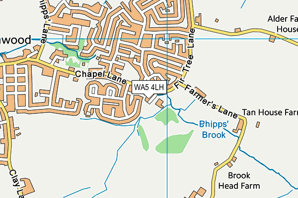 WA5 4LH map - OS VectorMap District (Ordnance Survey) WA5 4LH map - OS VectorMap District (Ordnance Survey)