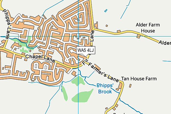 WA5 4LJ map - OS VectorMap District (Ordnance Survey) WA5 4LJ map - OS VectorMap District (Ordnance Survey)