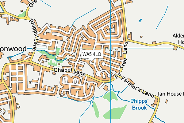 WA5 4LQ map - OS VectorMap District (Ordnance Survey) WA5 4LQ map - OS VectorMap District (Ordnance Survey)