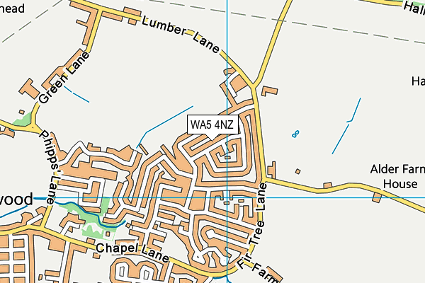 WA5 4NZ map - OS VectorMap District (Ordnance Survey) WA5 4NZ map - OS VectorMap District (Ordnance Survey)
