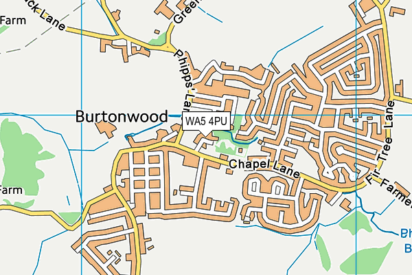 WA5 4PU map - OS VectorMap District (Ordnance Survey) WA5 4PU map - OS VectorMap District (Ordnance Survey)