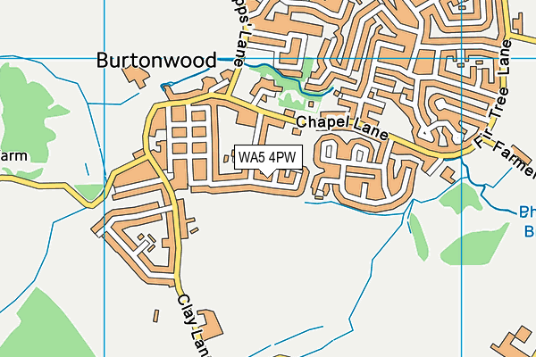 WA5 4PW map - OS VectorMap District (Ordnance Survey) WA5 4PW map - OS VectorMap District (Ordnance Survey)