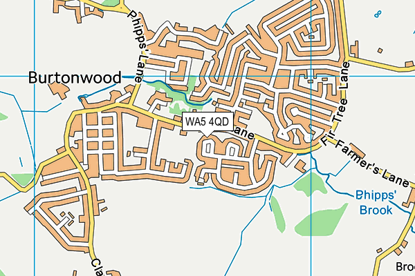 WA5 4QD map - OS VectorMap District (Ordnance Survey) WA5 4QD map - OS VectorMap District (Ordnance Survey)