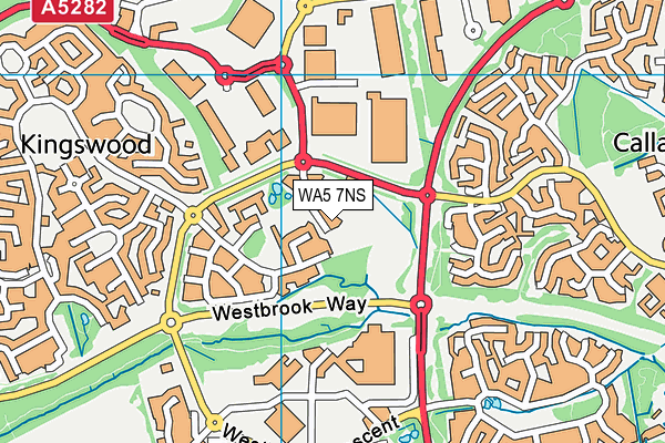 WA5 7NS map - OS VectorMap District (Ordnance Survey) WA5 7NS map - OS VectorMap District (Ordnance Survey)