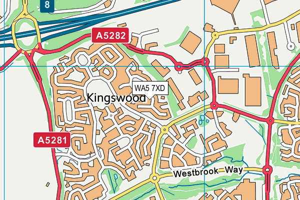 WA5 7XD map - OS VectorMap District (Ordnance Survey) WA5 7XD map - OS VectorMap District (Ordnance Survey)