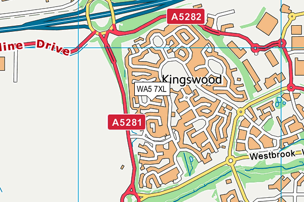 WA5 7XL map - OS VectorMap District (Ordnance Survey) WA5 7XL map - OS VectorMap District (Ordnance Survey)