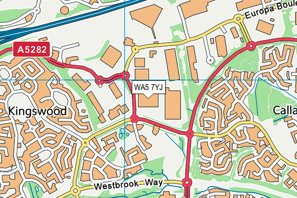WA5 7YJ map - OS VectorMap District (Ordnance Survey) WA5 7YJ map - OS VectorMap District (Ordnance Survey)