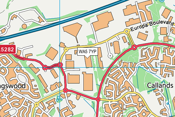WA5 7YP map - OS VectorMap District (Ordnance Survey) WA5 7YP map - OS VectorMap District (Ordnance Survey)