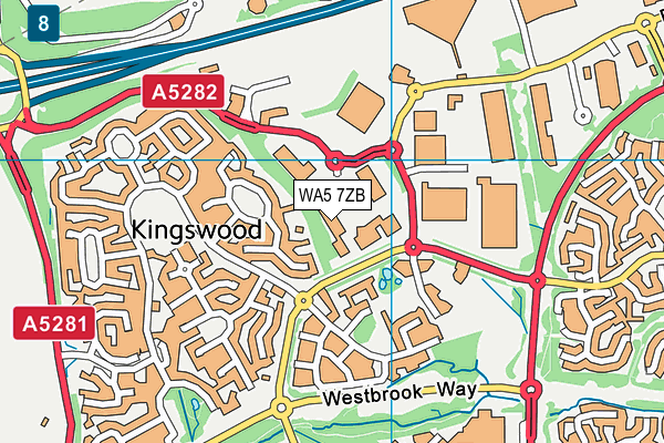 WA5 7ZB map - OS VectorMap District (Ordnance Survey) WA5 7ZB map - OS VectorMap District (Ordnance Survey)