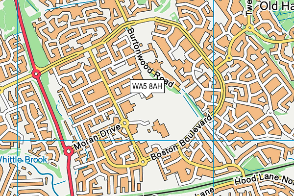 WA5 8AH map - OS VectorMap District (Ordnance Survey) WA5 8AH map - OS VectorMap District (Ordnance Survey)