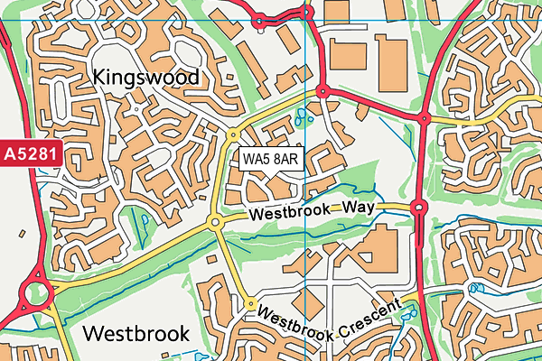 WA5 8AR map - OS VectorMap District (Ordnance Survey) WA5 8AR map - OS VectorMap District (Ordnance Survey)
