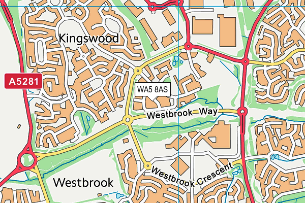WA5 8AS map - OS VectorMap District (Ordnance Survey) WA5 8AS map - OS VectorMap District (Ordnance Survey)