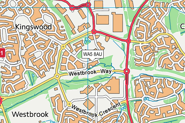 WA5 8AU map - OS VectorMap District (Ordnance Survey) WA5 8AU map - OS VectorMap District (Ordnance Survey)
