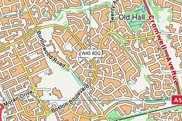 WA5 8DG map - OS VectorMap District (Ordnance Survey) WA5 8DG map - OS VectorMap District (Ordnance Survey)