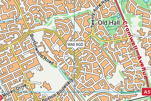 WA5 8GD map - OS VectorMap District (Ordnance Survey) WA5 8GD map - OS VectorMap District (Ordnance Survey)