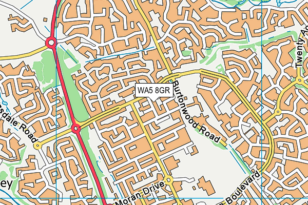 WA5 8GR map - OS VectorMap District (Ordnance Survey) WA5 8GR map - OS VectorMap District (Ordnance Survey)