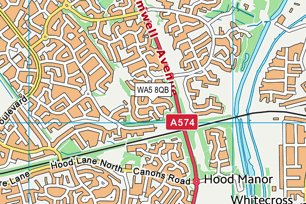 WA5 8QB map - OS VectorMap District (Ordnance Survey) WA5 8QB map - OS VectorMap District (Ordnance Survey)