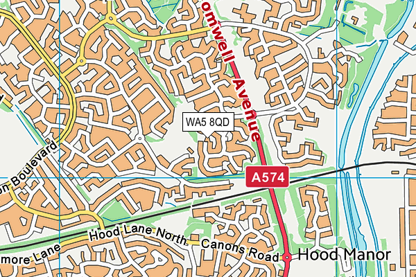 WA5 8QD map - OS VectorMap District (Ordnance Survey) WA5 8QD map - OS VectorMap District (Ordnance Survey)