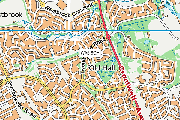 WA5 8QH map - OS VectorMap District (Ordnance Survey) WA5 8QH map - OS VectorMap District (Ordnance Survey)