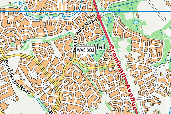WA5 8QJ map - OS VectorMap District (Ordnance Survey) WA5 8QJ map - OS VectorMap District (Ordnance Survey)