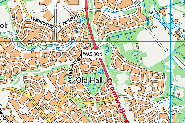 WA5 8QN map - OS VectorMap District (Ordnance Survey) WA5 8QN map - OS VectorMap District (Ordnance Survey)