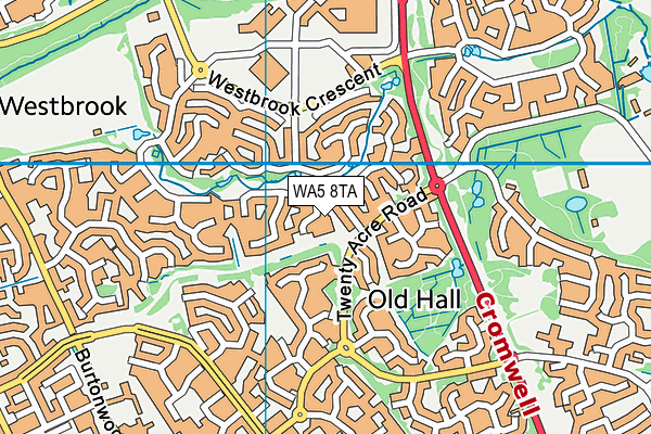 WA5 8TA map - OS VectorMap District (Ordnance Survey) WA5 8TA map - OS VectorMap District (Ordnance Survey)