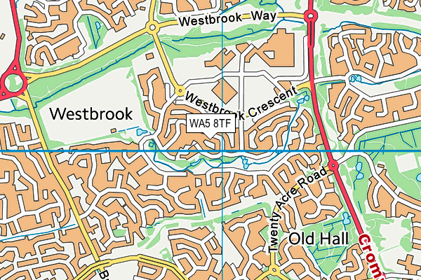 WA5 8TF map - OS VectorMap District (Ordnance Survey) WA5 8TF map - OS VectorMap District (Ordnance Survey)