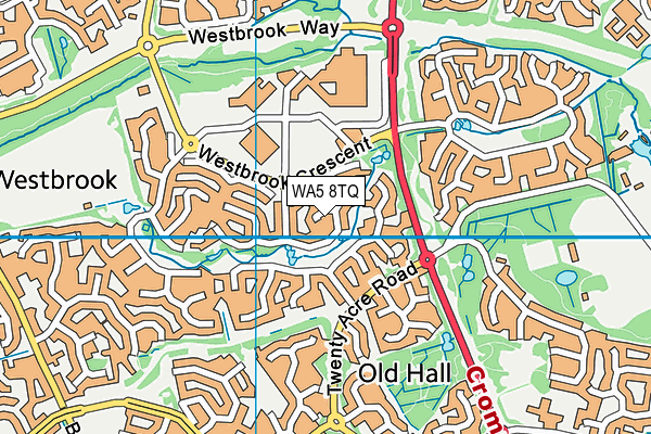 WA5 8TQ map - OS VectorMap District (Ordnance Survey) WA5 8TQ map - OS VectorMap District (Ordnance Survey)
