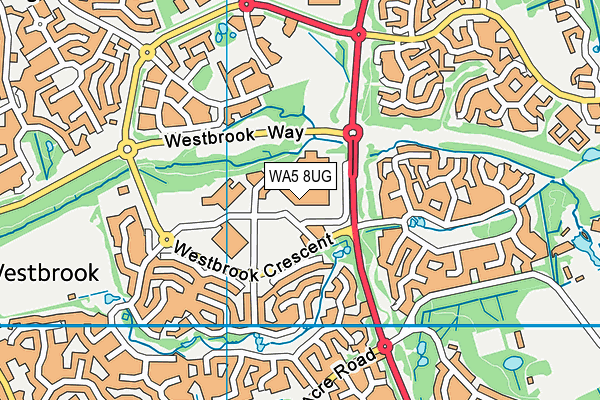 WA5 8UG map - OS VectorMap District (Ordnance Survey) WA5 8UG map - OS VectorMap District (Ordnance Survey)