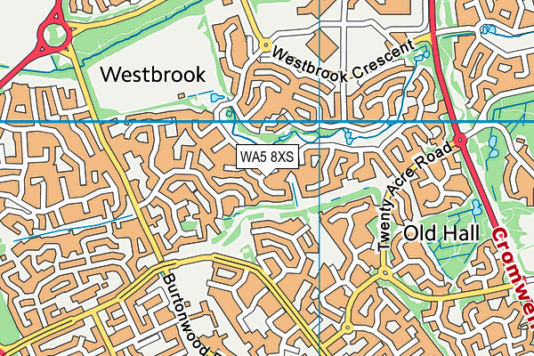 WA5 8XS map - OS VectorMap District (Ordnance Survey) WA5 8XS map - OS VectorMap District (Ordnance Survey)