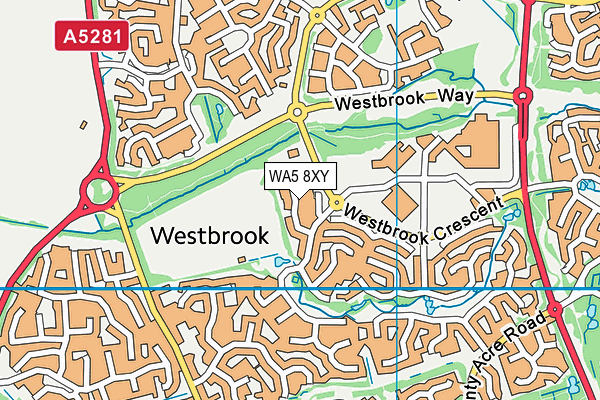 WA5 8XY map - OS VectorMap District (Ordnance Survey) WA5 8XY map - OS VectorMap District (Ordnance Survey)