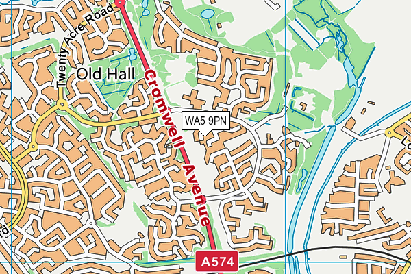 WA5 9PN map - OS VectorMap District (Ordnance Survey) WA5 9PN map - OS VectorMap District (Ordnance Survey)