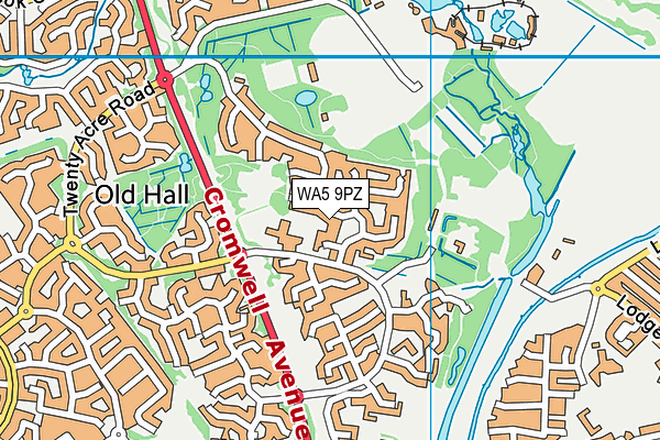 WA5 9PZ map - OS VectorMap District (Ordnance Survey) WA5 9PZ map - OS VectorMap District (Ordnance Survey)
