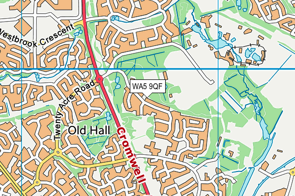 WA5 9QF map - OS VectorMap District (Ordnance Survey)